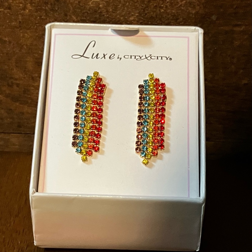 Multi Color Women’s Dangle Stud Earrings